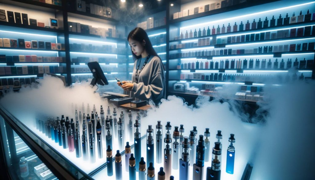 women vaping